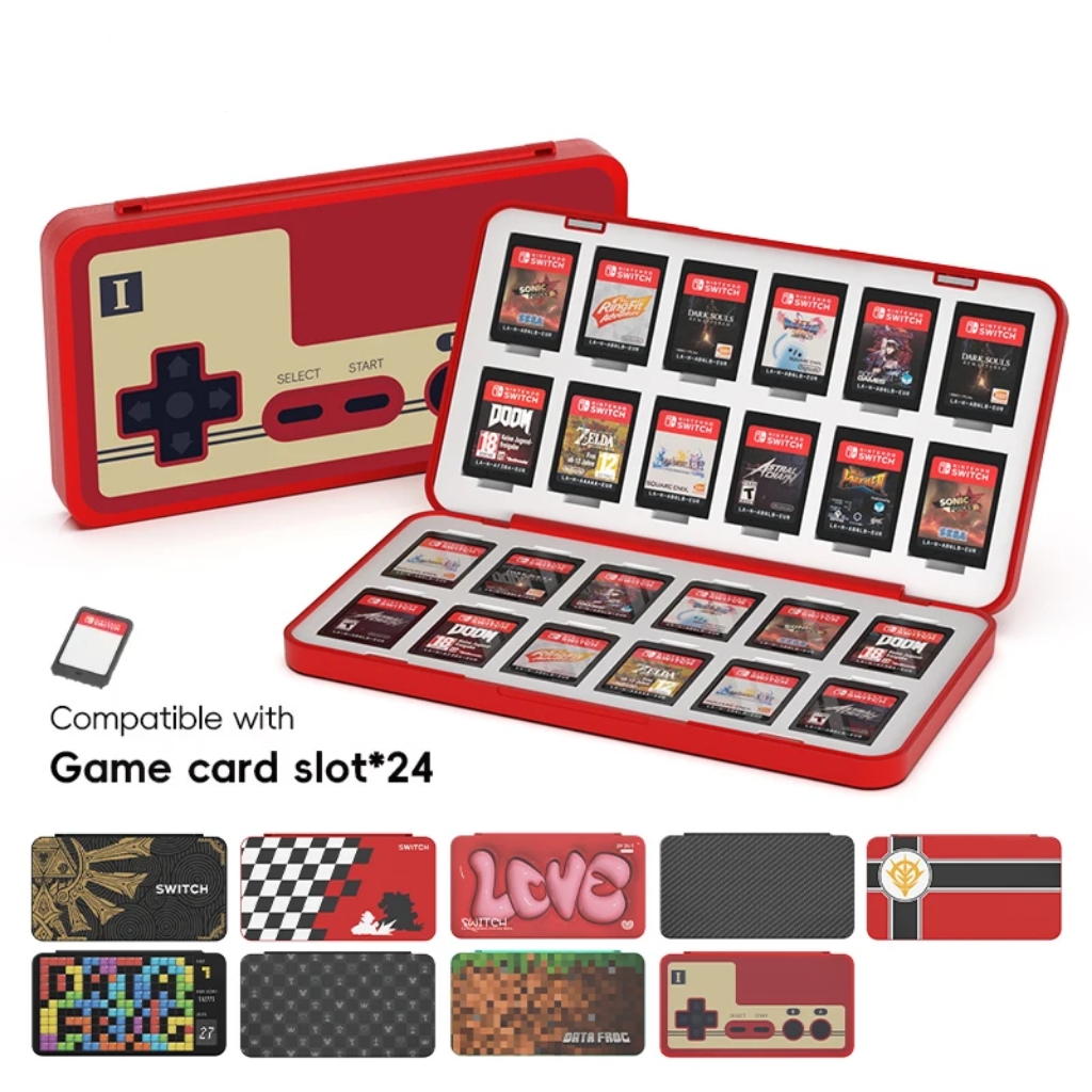 Gaming Accessories Holder - 24 in 1 Game Card Case