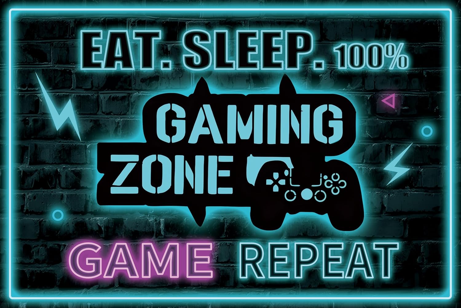 Gaming Accessories Boys - Gaming Zone Metal Tin Sign Cool