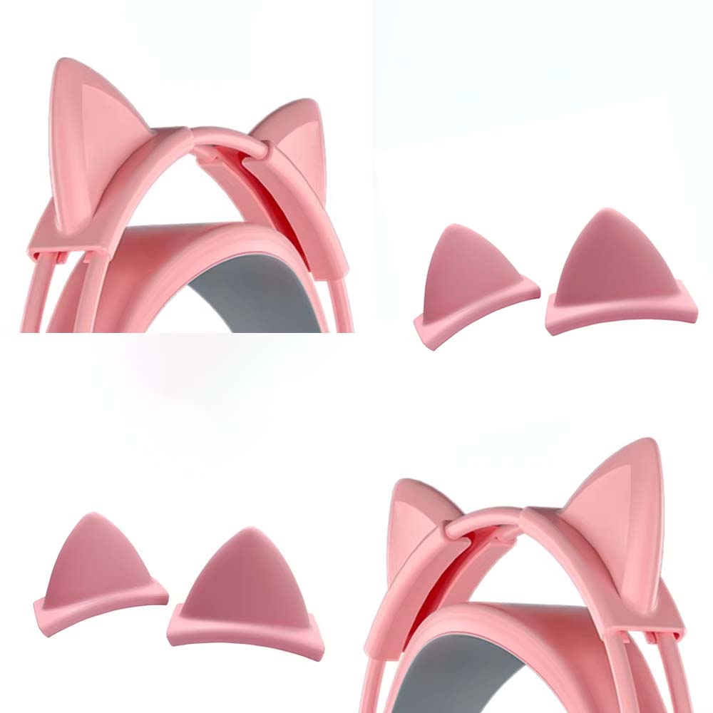 Gaming Accessories Pink - Pink Silicone Cat Ears Pendant for