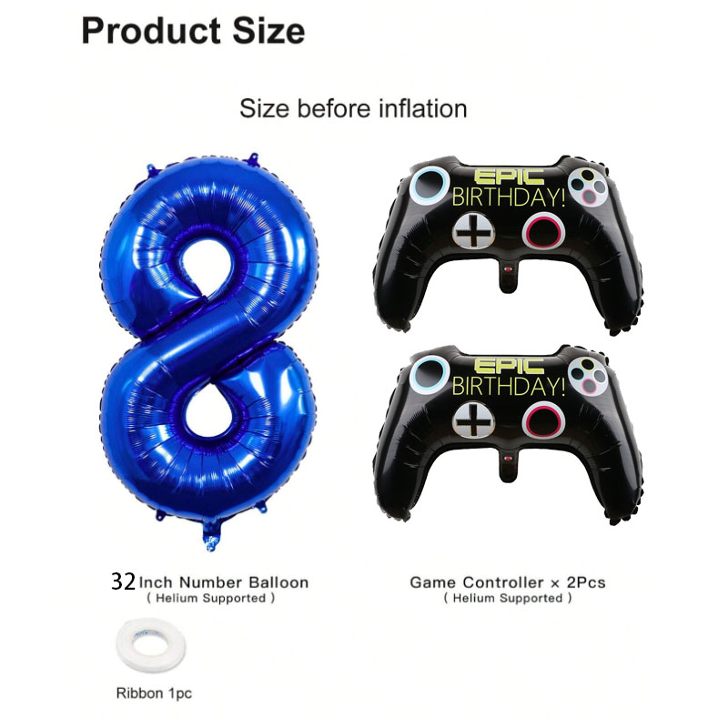 3pcs Video Game Party Supplies - огляд і ціна Gaming Accessories Boys