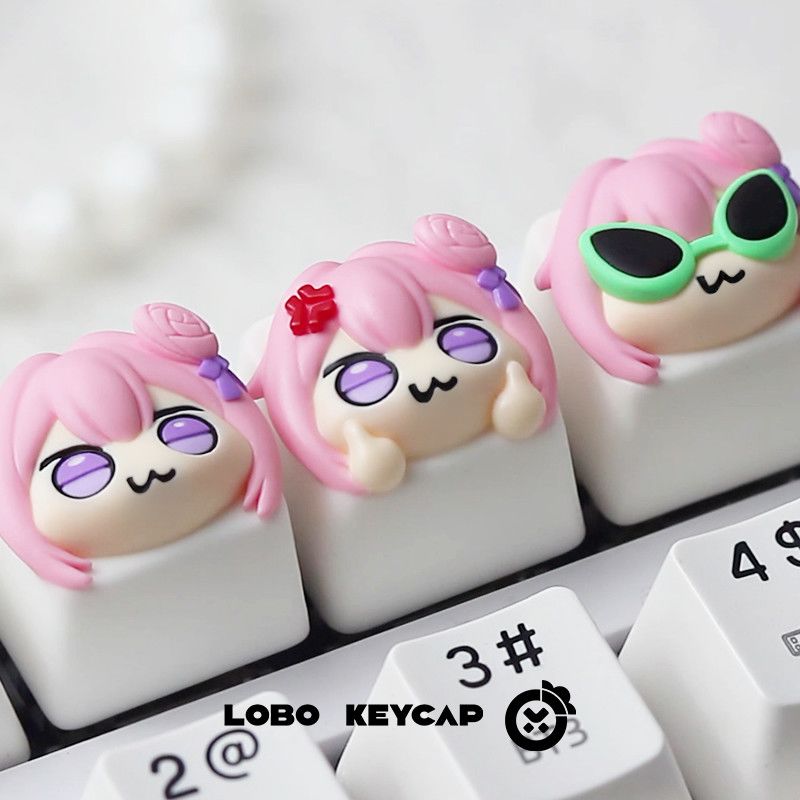 Cute Pink Hair Anime Girl Resi - огляд і ціна Gaming Accessories Pink