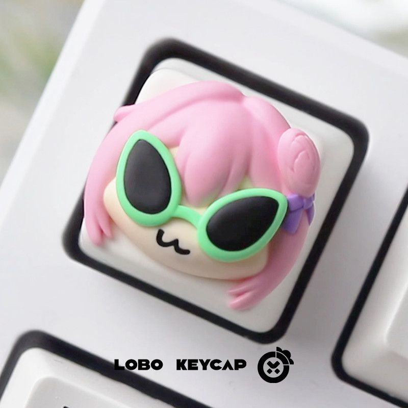 Cute Pink Hair Anime Girl Resi - огляд і ціна Gaming Accessories Pink