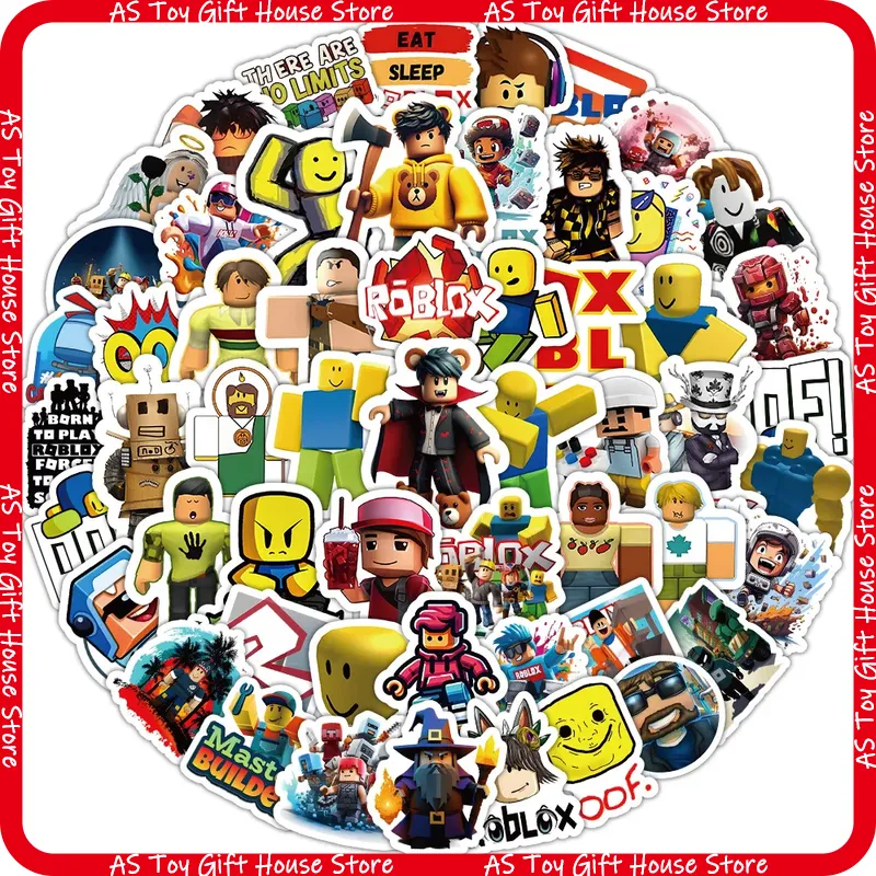 100Pcs Roblox Stickers Cartoon - огляд і ціна Gaming Accessories Roblox