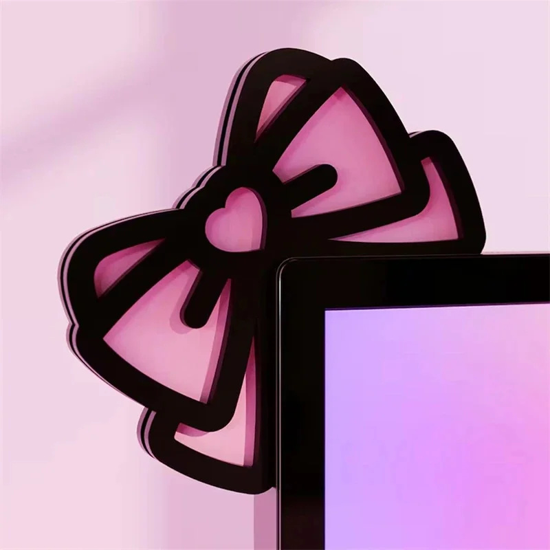 Kawaii Pink Acrylic Bow Monito - огляд і ціна Gaming Accessories Pink