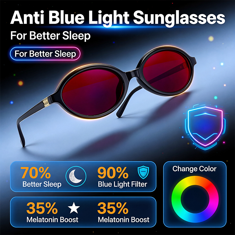 Anti Blue Light Blocking Oval  - огляд і ціна Gaming Glasses Tinted
