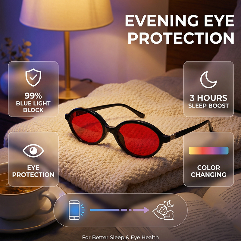 Anti Blue Light Blocking Oval  - огляд і ціна Gaming Glasses Tinted