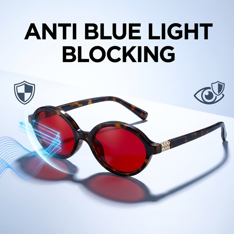 Anti Blue Light Oval Glasses F - огляд і ціна Gaming Glasses Tinted