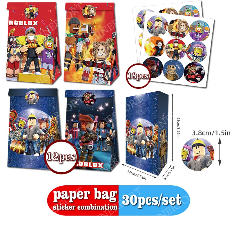 ROBLOX Paper Bag Round Sticker - огляд і ціна Gaming Accessories Roblox